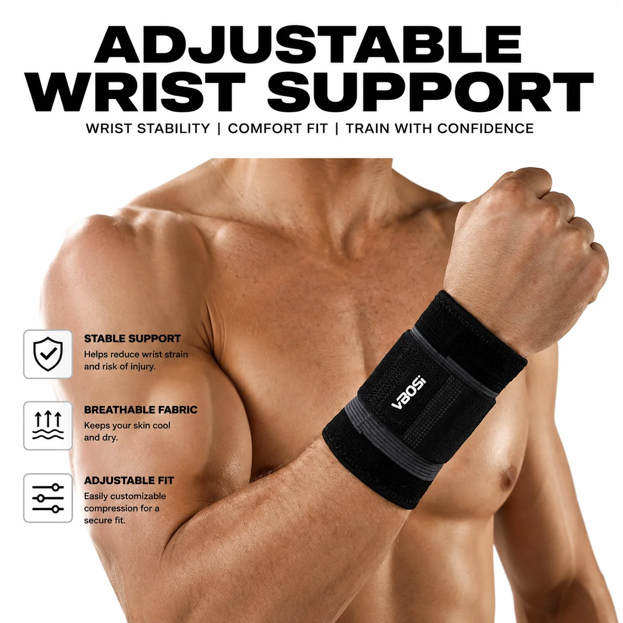 VBOSI Fasce da Polso Regolabil - Crossfit Workout Gear recensione e prezzo